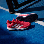 Adidas Ubersonic Kids Tennis Shoes - Pure Ruby/Cloud White/Dark Blue