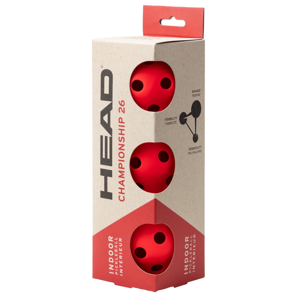 Head Championship 26 Indoor Pickleballs - 3 Pack