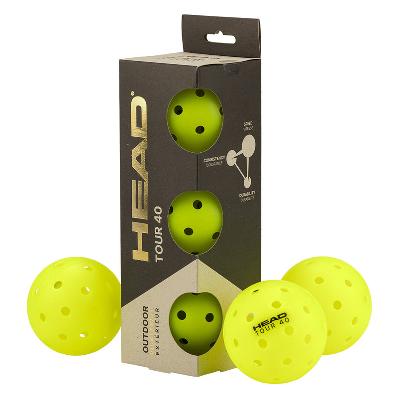 Head Tour 40 Outdoor Pickleball - 3b Pack