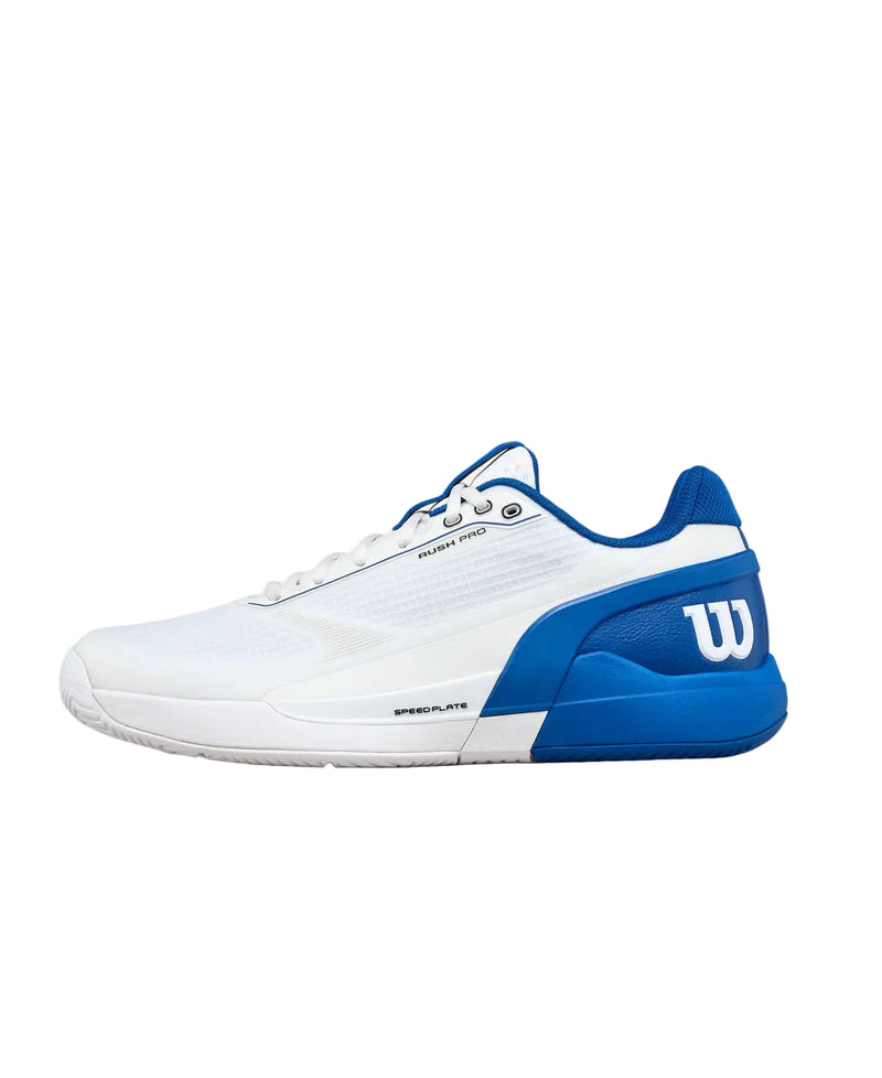 Wilson Rush Pro 5 - White/Deja Vu Blue/Safety Yellow